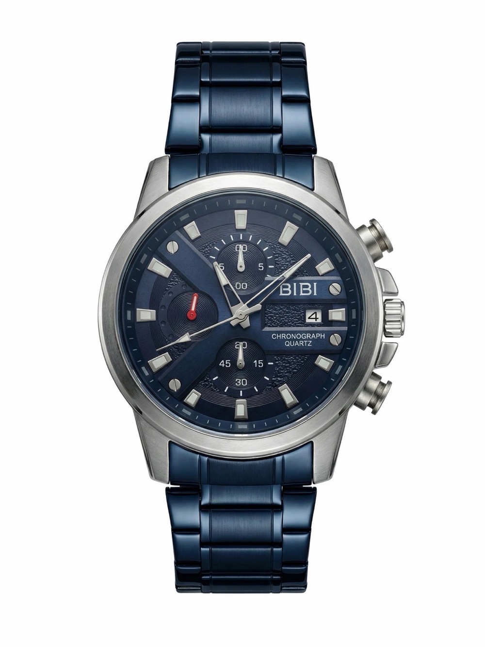 BiBi Navy Blue and Silver Chronograph Watch